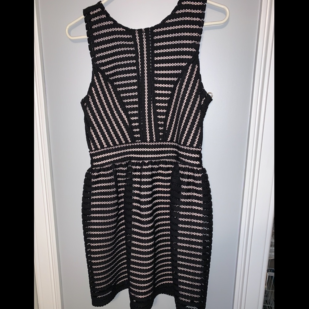 BLACK AND TAN SEMI-FORMAL DRESS